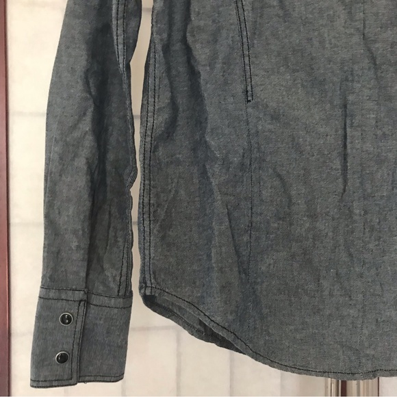 WILLIAM RAST Gray Snap Button Shirt, Size XS - Picture 11 of 14